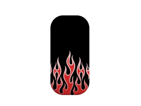 Red Flames Black Phone Stand Supply