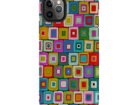 iPhone Tough Case - Atelier Blanket Squares Bright By Sarah Campbell Fashion