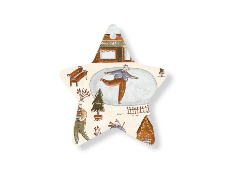 Christmas Decorations BEAR XMAS- Wooden Xmas Star And Fridge Magnet Supply