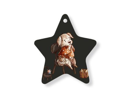 Christmas Decorations ANTICIPATION- Wooden Xmas Star And Fridge Magnet on Sale