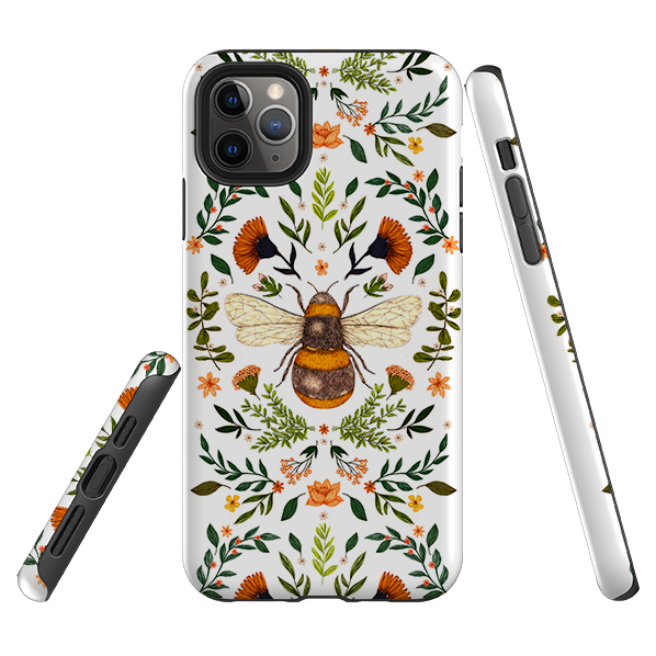 iPhone Tough Case - Botanical Bee White By Jade Mosinski Cheap