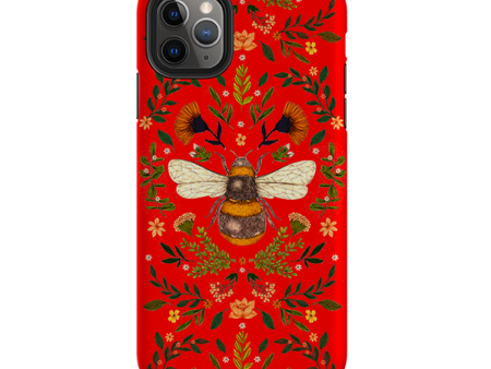 iPhone Tough Case - Botanical Bee Red By Jade Mosinski For Cheap