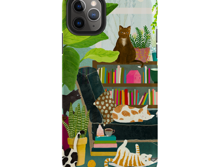 iPhone Tough Case - Cat Library By Katherine Quinn on Sale