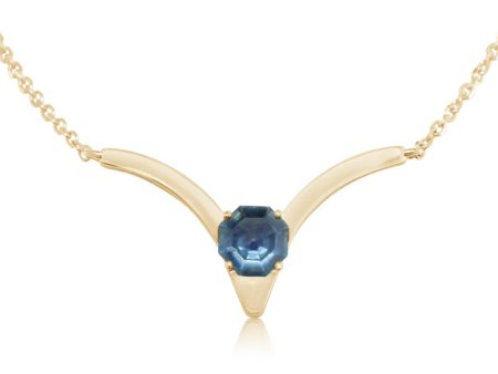 14K Yellow Gold Montana Sapphire Neckpiece Supply