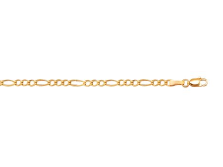 10K Gold 2.6mm Figaro Chain Online Hot Sale